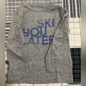 New J.Crew Crewcuts Ski You Later Boys Long Sleeve Shirt XXS (2-3)
